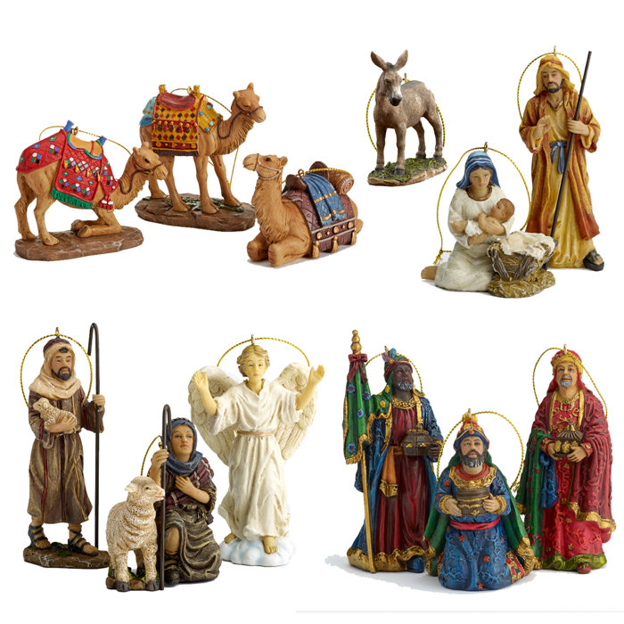 The Holiday Aisle® 10 Piece Three Kings Nativity Ornament Set Wayfair